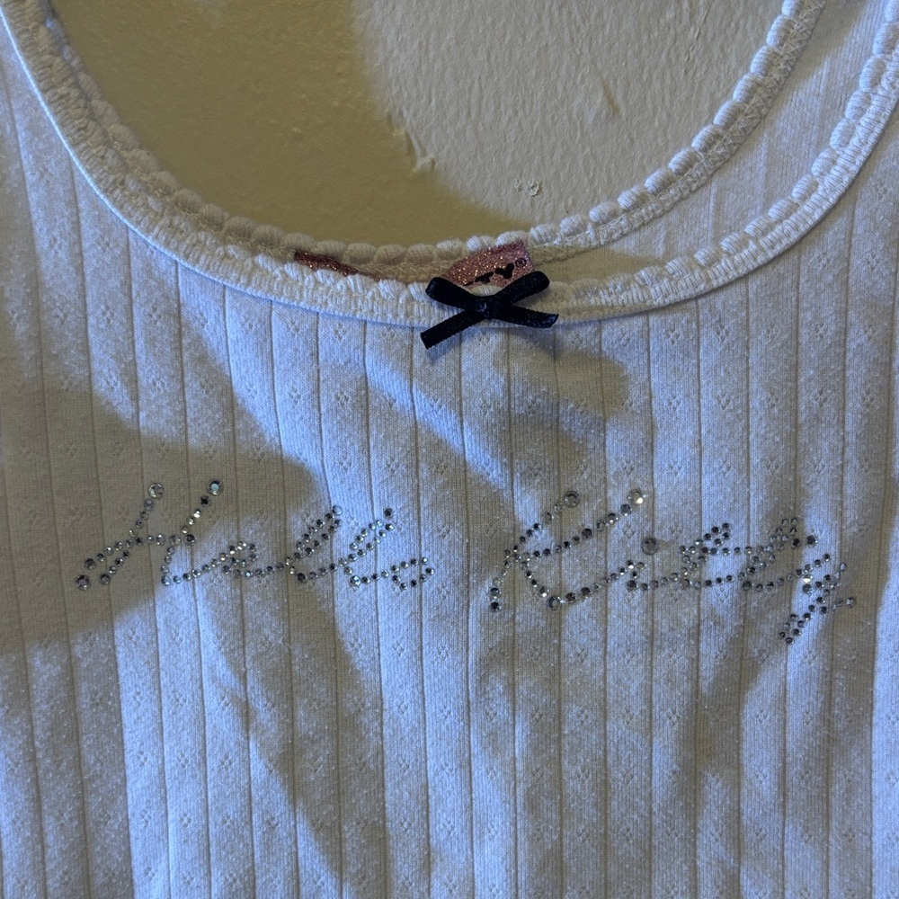 Hello Kitty White Ribbed Tank Top - Picture 2 of 3
